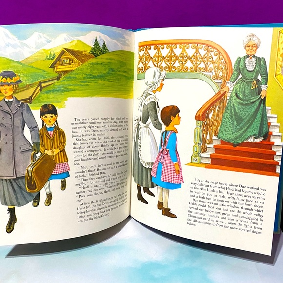 HEIDI STORY TIME VINTAGE 1983 HARDCOVER BOOK AN OLD FASHION STORY - Picture 8 of 12